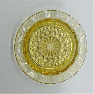 Rare Vintage 4" Amber Gold 17 Slot Bowling Alley Glass Ash Tray